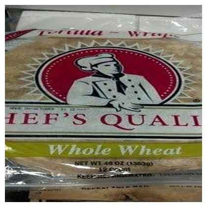 Chef's Quality - 12" Whole Wheat Soft Tortillas or Wraps - 12ct Pack