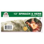 Chef's Quality - 12" Spinach Wraps - 12ct Pack