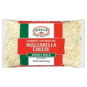 Stella - Whole Milk Shredded Mozzarella Cheese - 5 lb Bag
