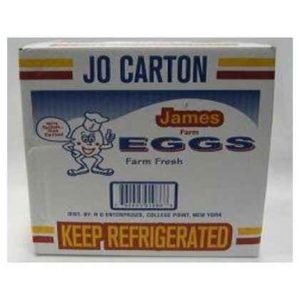 James Farm - Jumbo White Eggs, in Cartons - 12 Dozen