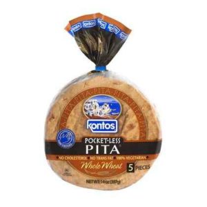 Kontos - 7in Wheat Pita Bread (no pocket) - 10 ct