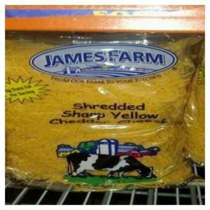 James Farm - Shredded Sharp Yellow Cheddar Cheese - 5 lbs