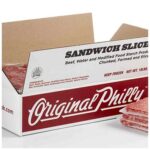 Frozen Original Philly - WOW Seasoned Beef Sandwich Slices, 4oz Portions - 10 lbs