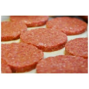 Frozen Halal All Beef Hamburger Patties - 3/1 (5.3 oz) - 10 lbs