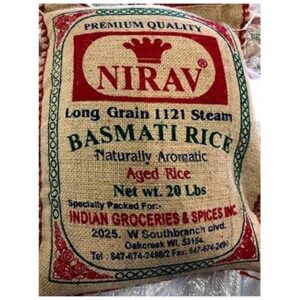 Nirav - Basmati Rice - 20 lb Bag