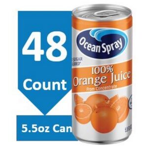 Ocean Spray - 100% Orange Juice - 48/5.5 oz cans