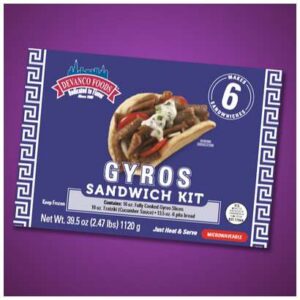 Frozen Devanco Foods - Gyros Sandwich Kit - 6 ct