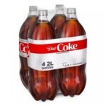 Diet Coke Bottles, 2 Liters, 4 Pack, 2 Sets