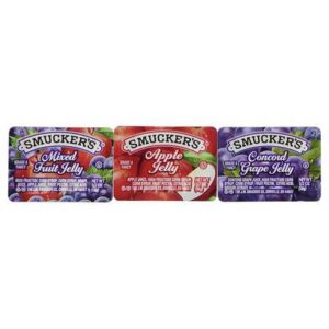 Smucker's - Jelly Assortment #1 (grape, apple, mixed fruit), 0.5 oz packets - 200 ct