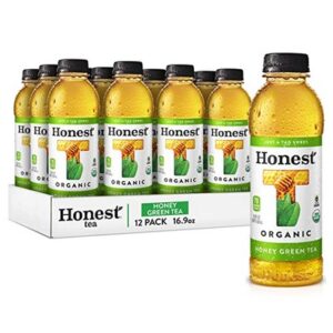 Honest Tea Honey Green Bottles, 16.9 fl oz, 12 Pack