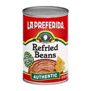 La Preferida Smooth Refried Beans with Lard - #10 cans