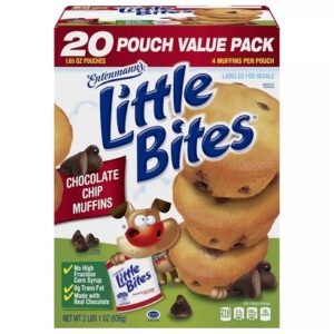 Entenmann's Little Bites Chocolate Chip Muffins, 20 Pouch Value Pack