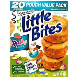 Entenmann's Little Bites Party Cake Muffins, 20 Pouch Value Pack