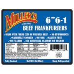 Skinless Frankfuters, 6", 8:1 (2 oz each) - 10 lbs