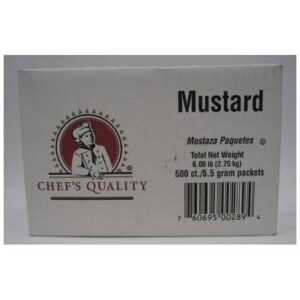 Chef's Quality - Mustard Packets, 5.5 grams - 500 ct