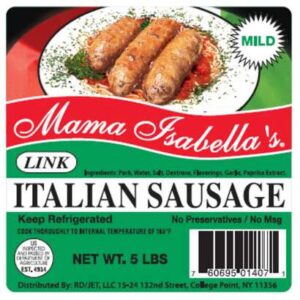 Mama Isabella Hot Italian Rope Sausage - 10 lbs