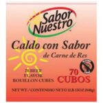 Sabor Nuestro - Beef Flavor Bouillon Cubes - 70 ct Jar