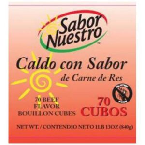 Sabor Nuestro - Beef Flavor Bouillon Cubes - 70 ct Jar