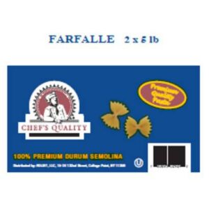 Chef's Quality - Farfalle (Bowtie) Pasta - 2/5 lbs
