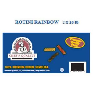 Chef's Quality - Rainbow Rotini Pasta - 2/10 lbs