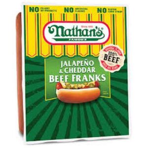 Nathan's Famous - Jalapeno & Cheddar Beef Franks - 5 lb