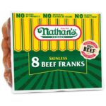 Nathan's Famous - Skinless Beef Franks - 5:1 (3.2 oz each), 5 lbs