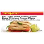 Frozen Delta Valley - Fully Cooked Grilled Halal Chicken Breast Fillets - 10 lbs/40 ct