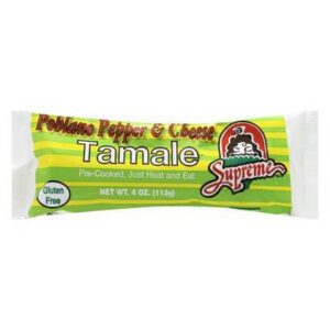 Supreme - Poblano Pepper and Cheese Tamale - 4oz