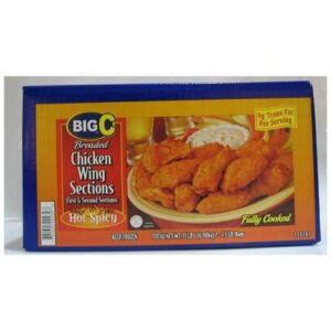 Frozen Big C - Spicy Cooked Breaded Chicken Wings - 15 lbs