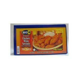 Frozen Big C - Fully Cooked Sassy Sauced Chicken Wings, 1st & 2nd Joints - 9lbs - 63-108 ct