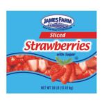 Frozen James Farm - Sliced Strawberries In Syrup - 30 lbs