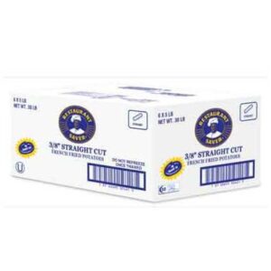 Frozen Resturant Saver - 3/8" Straight Cut French Fries - 30lb Box