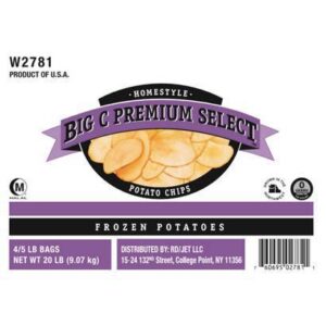 Frozen Big C - Premium Select Homestyle Potato Chips - 5 lbs