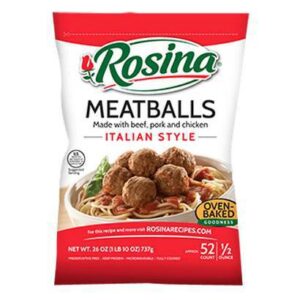 Frozen Rosina - Traditional Italian Beef Meatballs, 0.5 oz each - 10 lbs