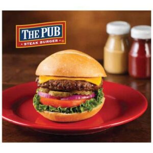 The Pub - Pre-Cooked Steak Burger - 40/4 oz