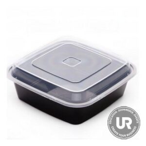 KARAT - IM-FC4024B - 24 OZ BLACK TAKEOUT FOOD CONTAINER & LID