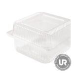 Dart C95PST1 ClearSeal 9" x 9 1/2" x 3" Hinged Lid Plastic Container - 200/Case